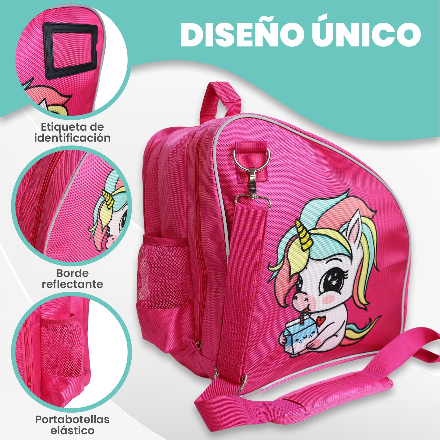 Bolsa para patines Rosa - Unicornio