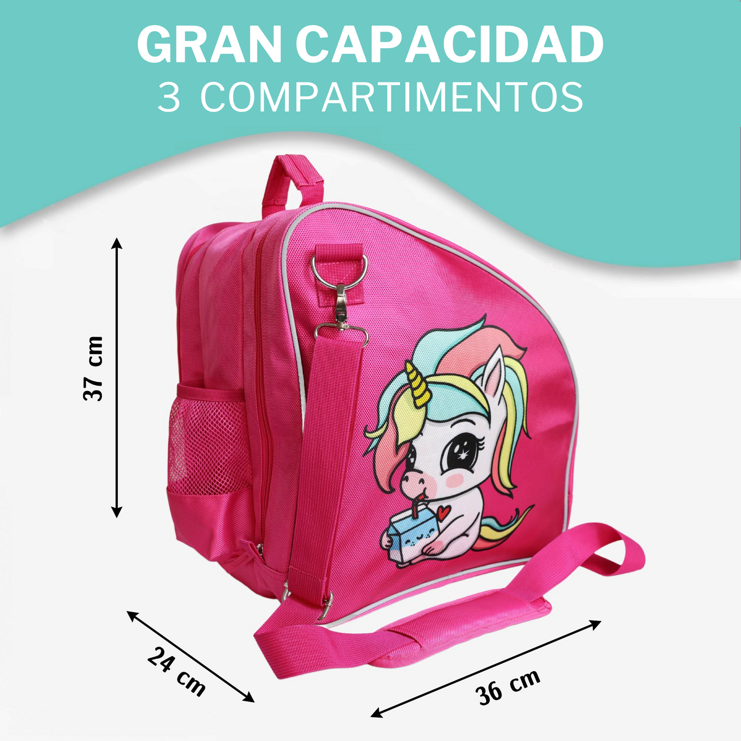 Bolsa para patines Rosa - Unicornio