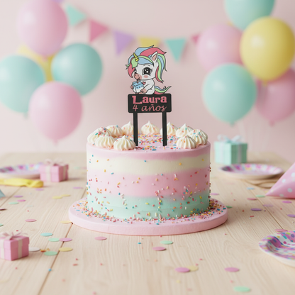Topper tarta escena fiesta